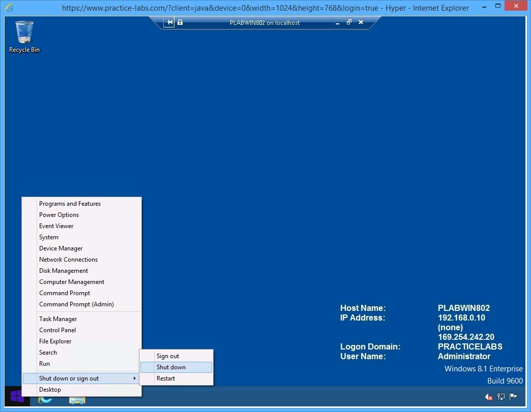 Figure 2.14 Screenshot of the device PLABHYPERV